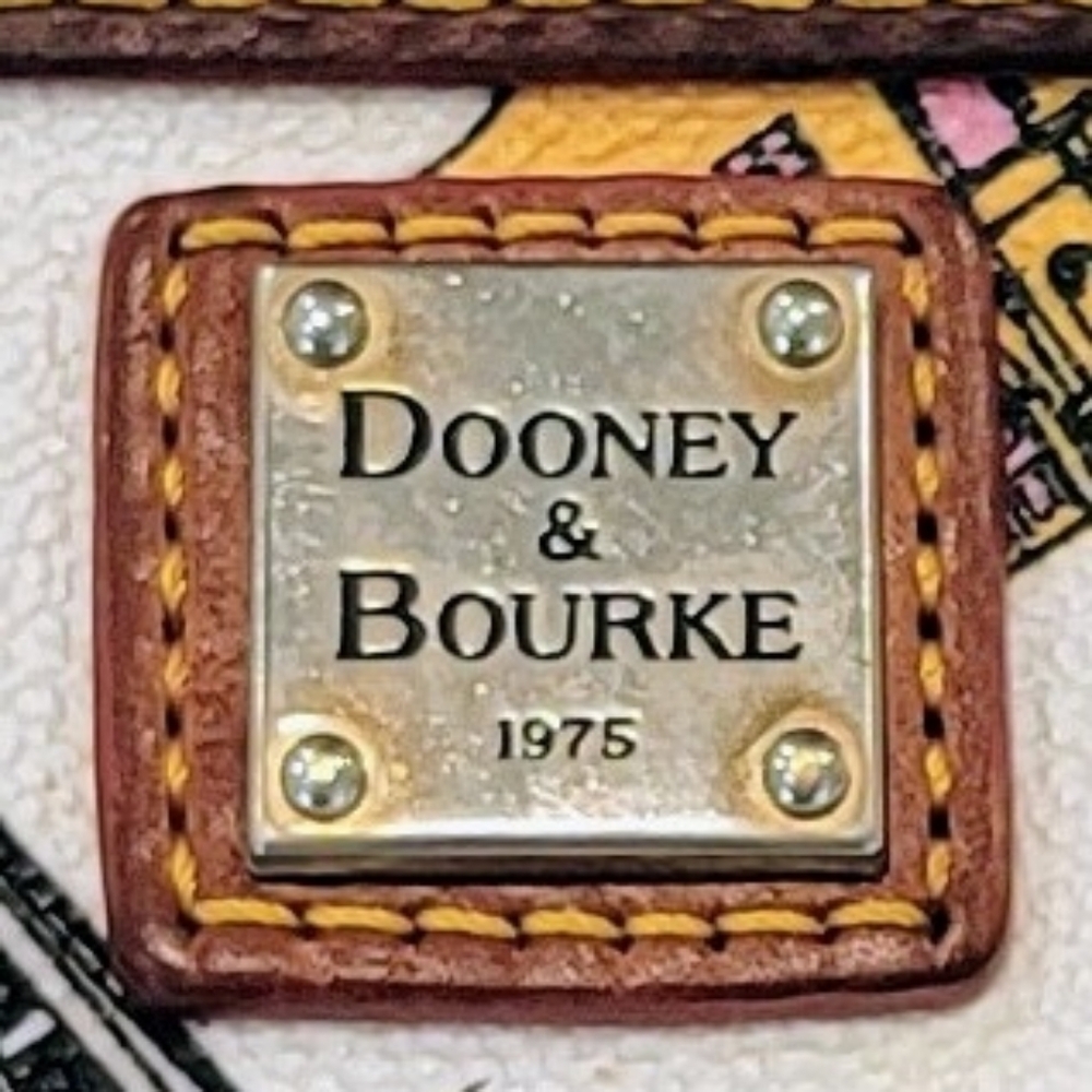 Dooney & Bourke 2 Piece Colorful Landmark Soft Acrylic Tote & Wristlet - Picture 2 of 16